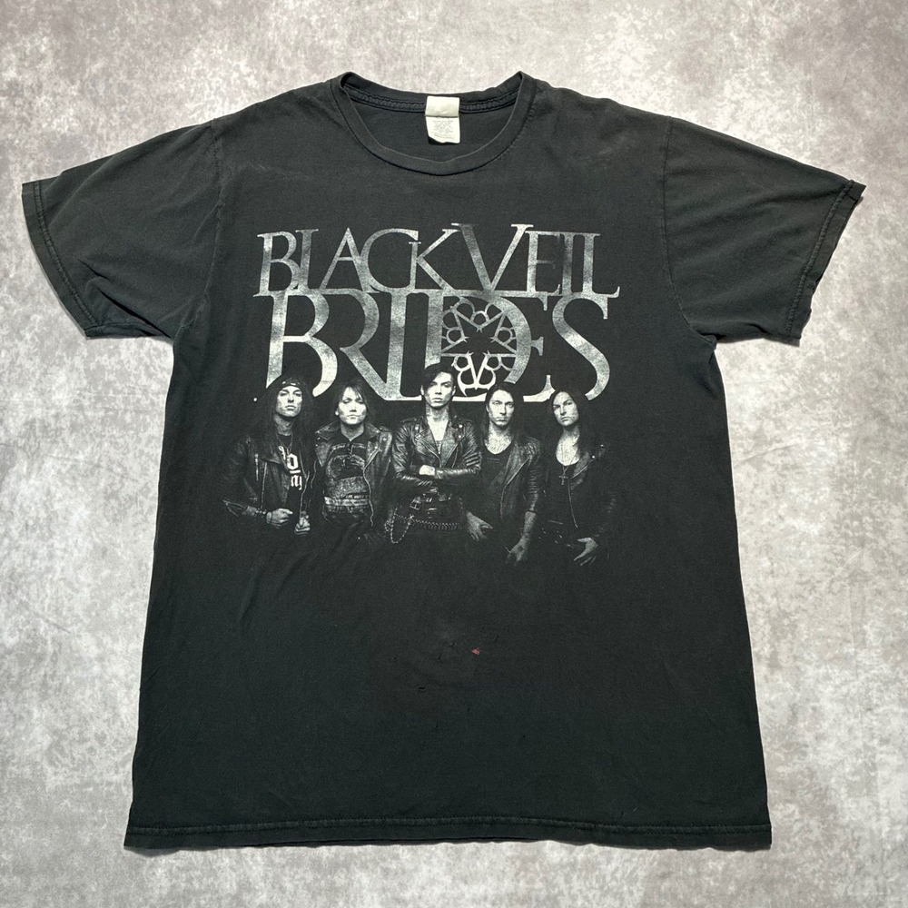 Vintage Black Veil Brides Band T-Shirt Mens Large faded Black Graphic Tee